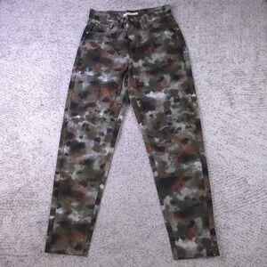 Levis Camo Jeans Womens 29x30 High Waist 80s Mom Tapered Camouflage Pants EUC